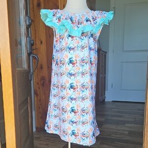 Colorful Crab Print Dress